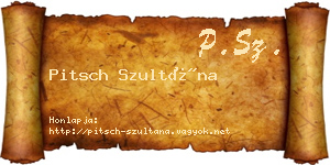 Pitsch Szultána névjegykártya